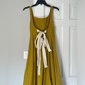 Free People Latest Obsession Midi Dress in Chartreuse